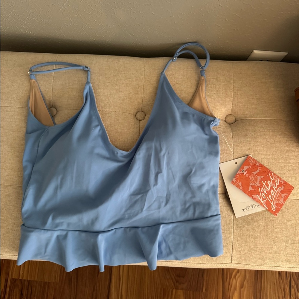 NWT Kortni Jeane Blue Swimsuit Top